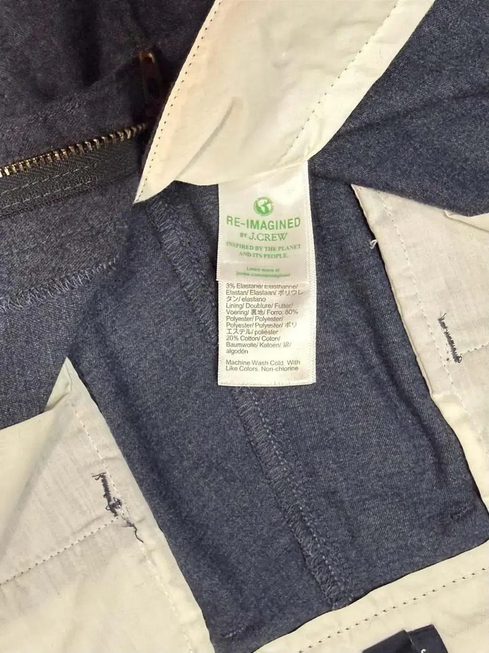 J. Crew Mens Flex Slim Fit Pants Size 30x32 Blue Chinos Preppy Ivy League Workwe